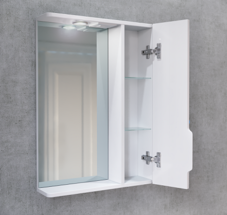 Зеркало-шкаф Jorno MODUO SLIM Mod.03.50/W 50х15х70 подвесной цвет белый - фото 2
