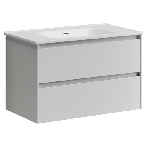 Тумба под раковину Sancos Cento CN80W 79х45х50 подвесная цвет белый глянцевый