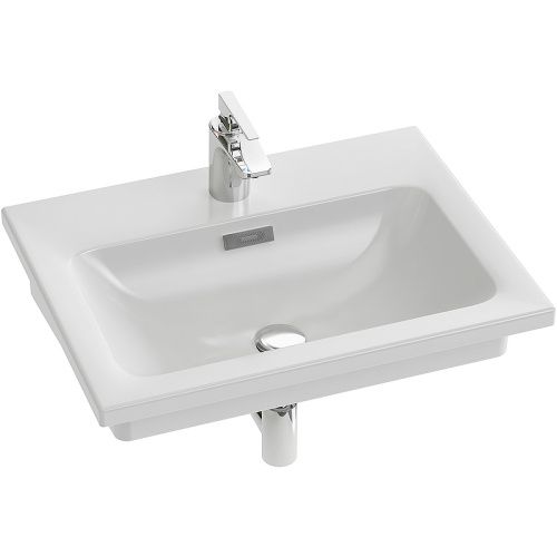 Раковина из сантехнического фарфора Jacob Delafon Vox EXAF112-00 61х47 подвесная цвет белый 1 отверстие под смеситель