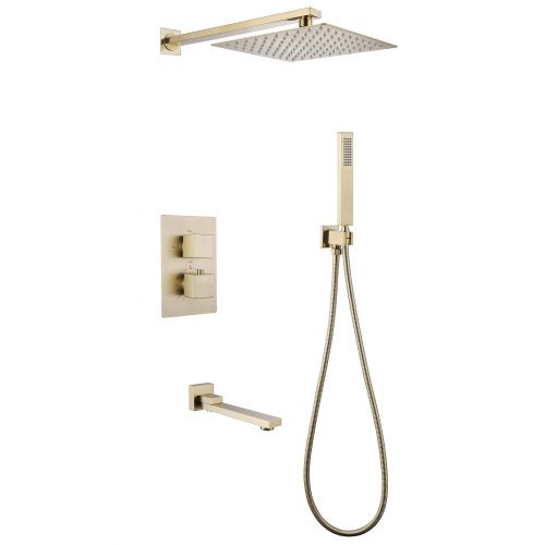 Душевая система ABBER AF8250G встраиваемая в стену с термостатом