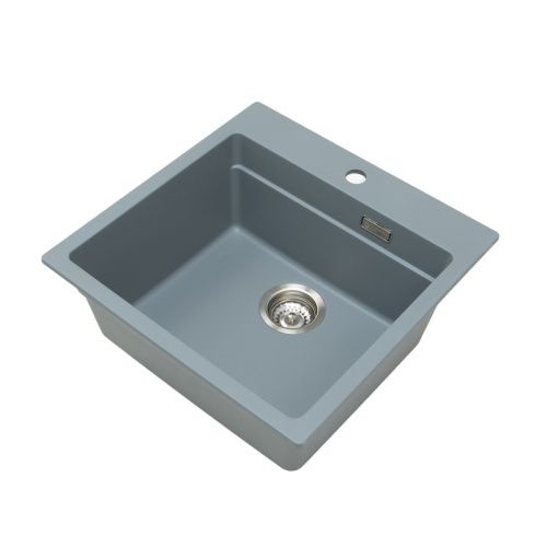 Кухонная мойка Grandex Aqua 500402 51х51 цвет серый поверхность матовая