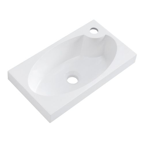 Раковина из искусственного камня BelBagno Pietra Mini BB-460-PM-LVB 50х30 накладная цвет белый 1 отверстие под смеситель