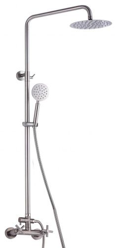 Душевая стойка Fmark FS8435 настенная цвет сатин