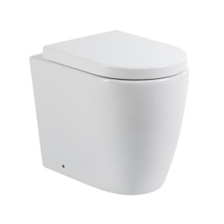 Чаша унитаза приставная BelBagno MARINO BB105CBR цвет белый без сиденья безободковая каскадный смыв