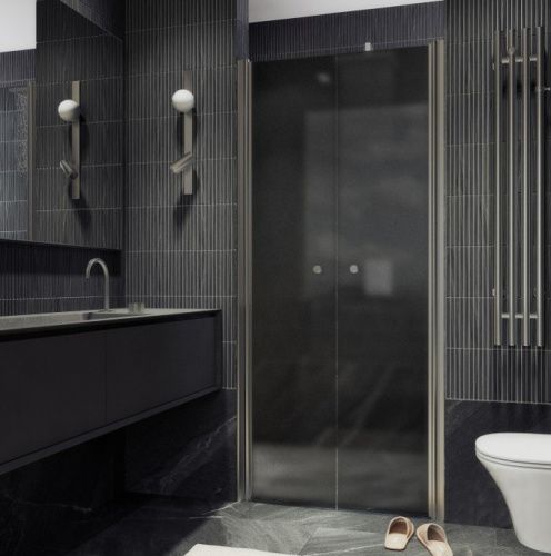 Душевая дверь Maybah Glass MGD-444-5 99х198 стекло тонированное профиль хром матовый