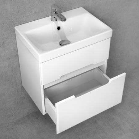 Тумба под раковину Jorno MODUO SLIM Mod.01.50/P/W 50х35х47 подвесная цвет белый - фото 3
