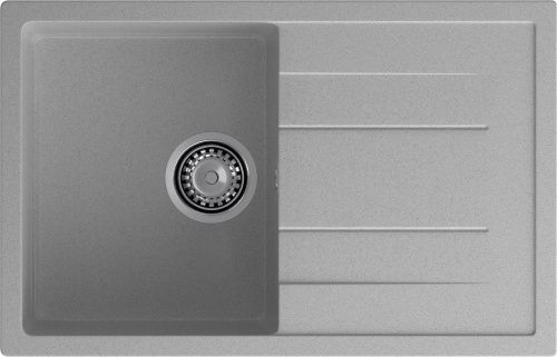Кухонная мойка Granfest Quadro Q-780L серый 77х50 цвет серый поверхность матовая
