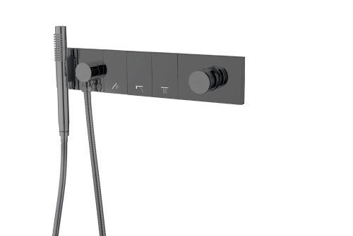 Смеситель для душа Boheme Zodiac 132-SYS-SGM встраиваемый в стену графит