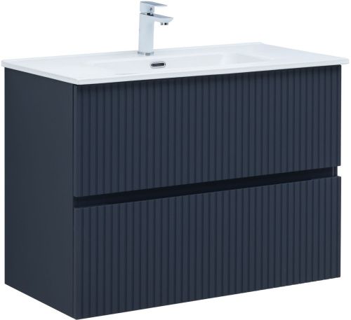 Тумба под раковину Aquanet Джейн 00313303 89х44х64 напольная/подвесная цвет синий
