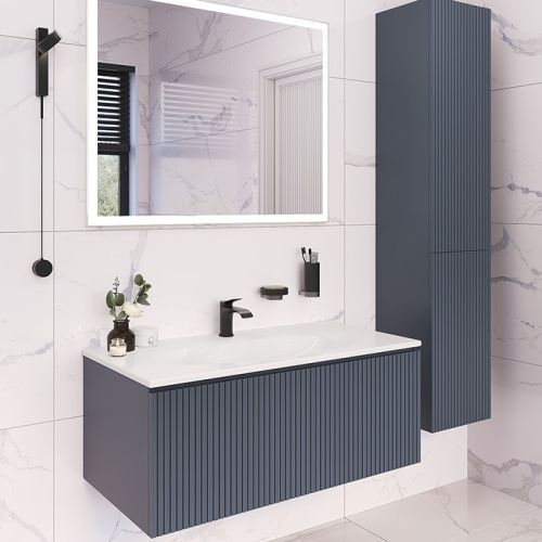 Тумба с раковиной TW collection Shape SHAP100-G+547001*1 100х50х42 цвет серый