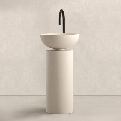 Раковина керамическая Milldue SABA 45 см 5830.CM03 напольная цвет бежевый без отверстий под смеситель