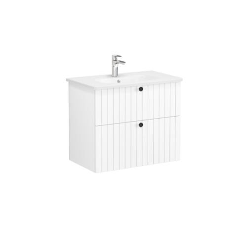 Тумба с раковиной Vitra Root Groove 69436 80х47х67 подвесная цвет белый матовый