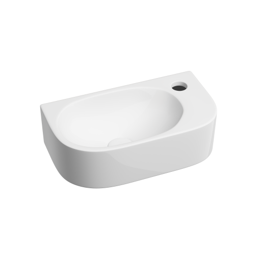 Раковина из сантехнического фарфора Ceramica Nova ELEMENT CN6066L 41х22 подвесная цвет белый 1 отверстие под смеситель