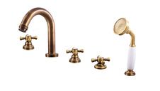 Смеситель RavSlezak MK362.5PSM на борт ванны бронза