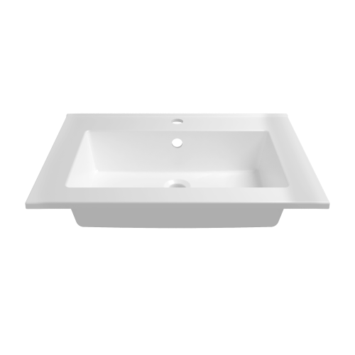 Раковина из литьевого мрамора Paola Paola Parma 650 66х48 полувстраиваемая цвет белый глянцевый