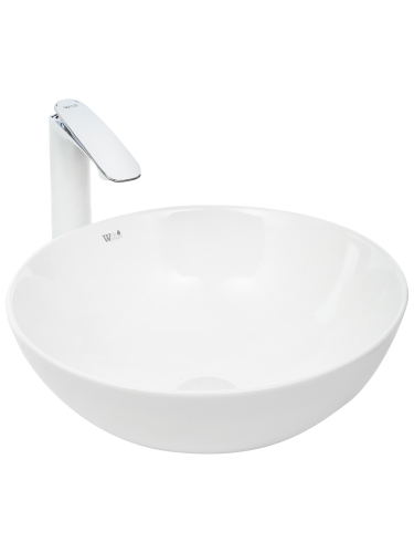 Раковина из санфаянса WeltWasser WW SK 10000003852 40х40 подвесная цвет белый глянцевый без отверстий под смеситель