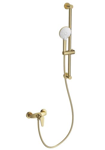 Душевой гарнитур со смесителем Wonzon & Woghand WW-AE3103-BG настенный золото