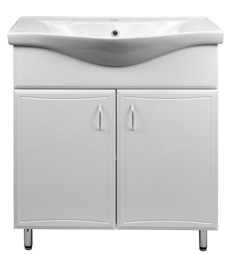 Тумба с раковиной Loranto Коралл CS00070577 75х46х86 напольная цвет белый