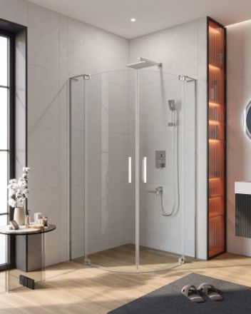 Душевой уголок Cezares SLIDER SLIDER-R-2-90/100-C-Cr 90х90 стекло прозрачное профиль хром глянцевый без поддона