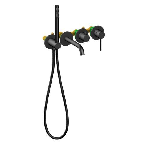 Смеситель для ванны и душа Timo Saona 2314/03YSM встраиваемый в стену черный матовый