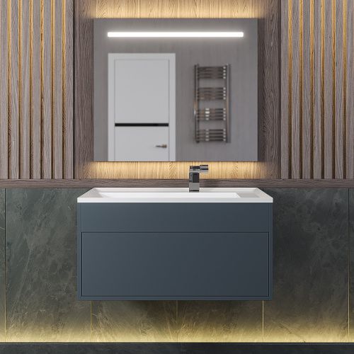 Тумба с раковиной Uperwood Lotus Premium 39340207462 80х50х44 цвет серый матовый