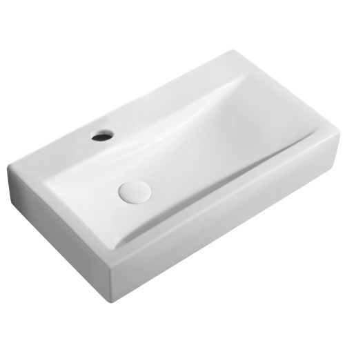 Раковина из санфаянса Azario AZ-4310 66х38 подвесная цвет белый 1 отверстие под смеситель