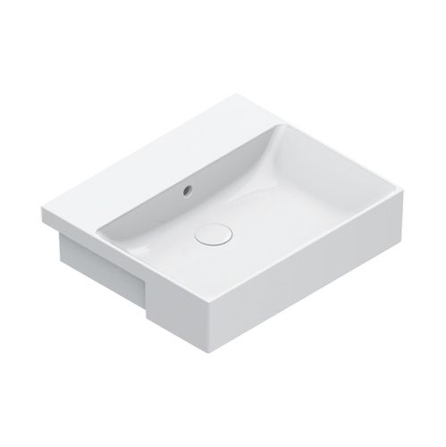Раковина керамическая Catalano Zero 55 см 126550001 полувстраиваемая цвет белый без отверстий под смеситель