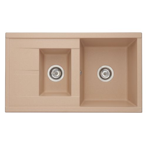 Кухонная мойка Aquaton Делия 1A716232DE260 87х51 цвет бежевый поверхность матовая