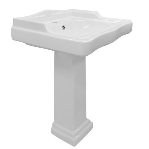 Раковина из санфаянса Azario LORETTI 62 см AZ-339P подвесная цвет белый 1 отверстие под смеситель