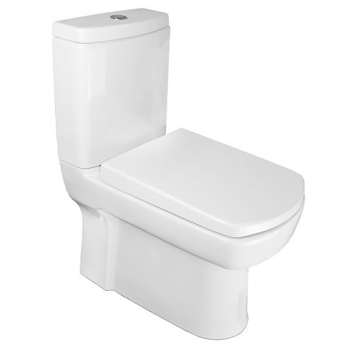 Унитаз-компакт напольный с бачком Kale BASICS 310200100065 белый с сиденьем безободковый каскадный смыв