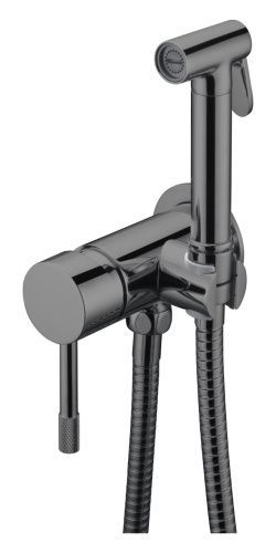 Гигиенический душ со смесителем Boheme Uno 467-SGM графит глянцевый