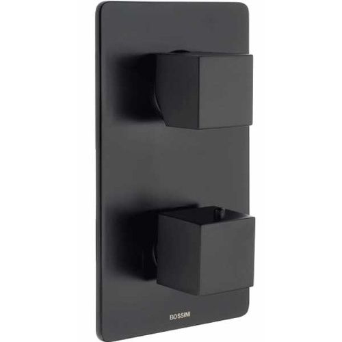 Смеситель Bossini CUBE Z00061.073 встраиваемый черный матовый с термостатом