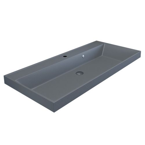 Раковина кварцевая Uperwood Classic Quartz 293020633 100х45 полувстраиваемая цвет серый