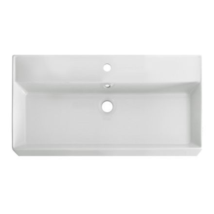 Раковина керамическая Cezares MOLVENO 46 CZR-MIL-80-LVB 80х47 подвесная цвет белый 1 отверстие под смеситель