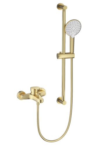 Душевой гарнитур со смесителем Wonzon & Woghand WW-C2501-BG настенный золото