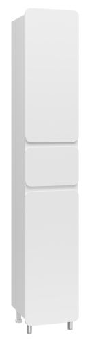 Шкаф-пенал Misty Чегет П-Чег-05035-01-1ЯП 35х34х195 напольный цвет белый