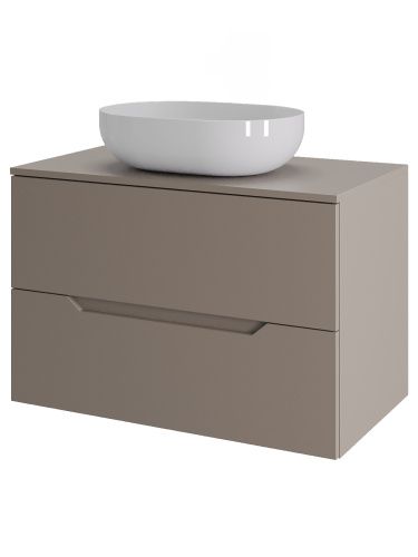 Тумба с раковиной Orange Line Li-70TuLMDF+B05-480W 70х46х70 подвесная цвет латте матовый