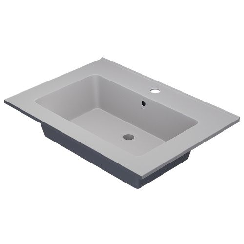 Раковина из искусственного камня Uperwood Parma Quartz 291003001 66х48 полувстраиваемая цвет белый