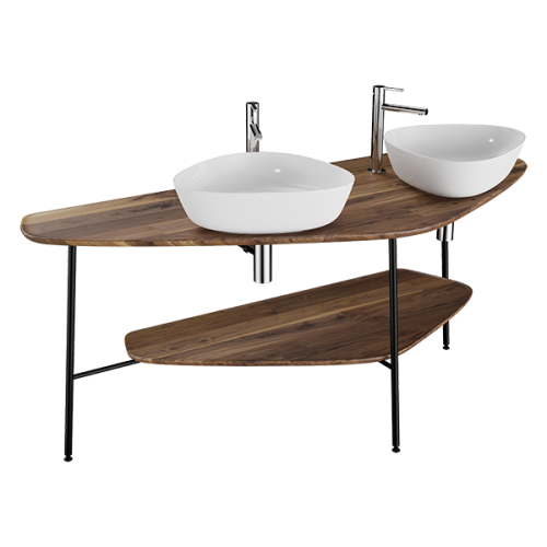 Консоль под раковину Vitra Plural 64043 162х66х71 напольная цвет американский орех