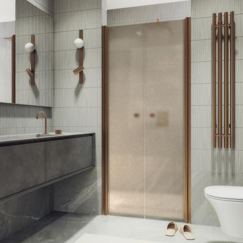 Душевая дверь Maybah Glass MGD-428-2 120х198 стекло тонированное профиль бронза