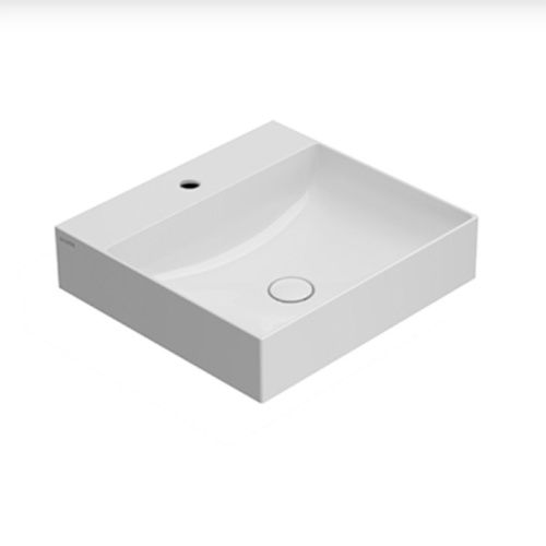 Раковина керамическая Globo T-Edge 50 см B6R51.BI*1 подвесная цвет белый 1 отверстие под смеситель