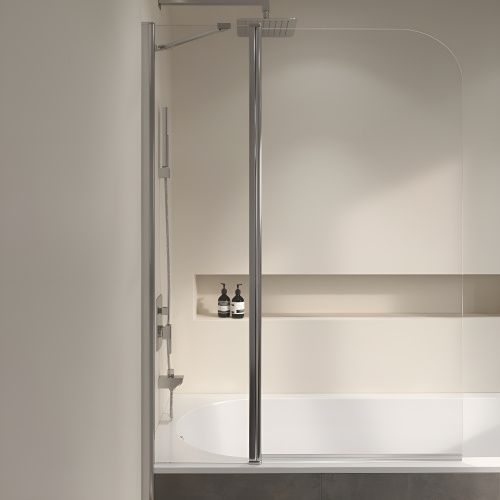 Душевая шторка на ванну RGW Screens 351101112-11 120х140 стекло прозрачное профиль хром глянцевый ориентация универсальная