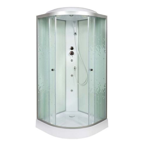 Душевая кабина AvaCan L908GM 80х80 четверть круга с крышей ориентация универсальная