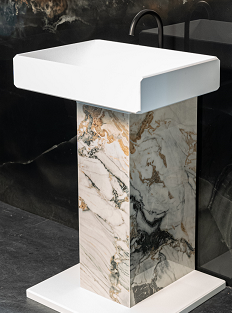 Раковина Moma TKP0260.G.GES.TRI 45х60 напольная цвет белый матовый 1 отверстие под смеситель