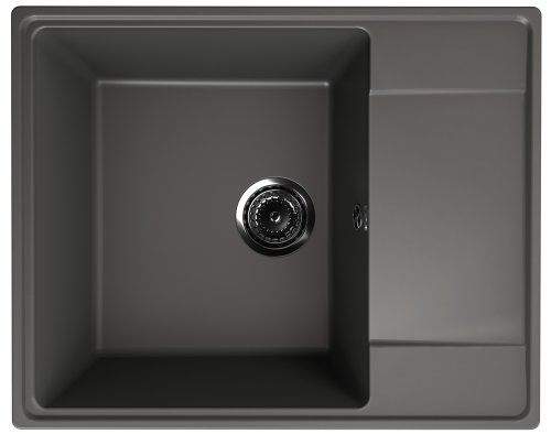Кухонная мойка Ulgran Quartz Prima 605-09 61х49 цвет графит поверхность матовая