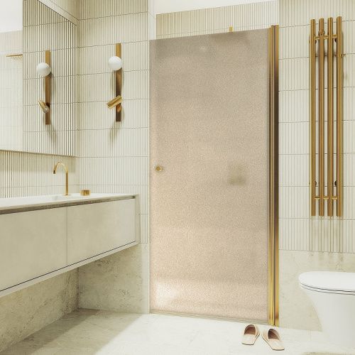 Душевая дверь Maybah Glass MGD-811-3 90х198 стекло тонированное профиль золото глянцевое