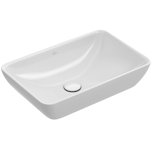 Раковина керамическая Villeroy Boch Venticello 411355R1 60х40 накладная цвет белый без отверстий под смеситель