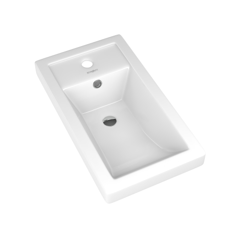 Раковина из сантехнического фарфора Kirovit Фостер Вн Крв60 46х25 подвесная цвет белый