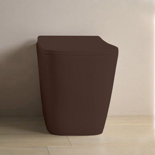 Чаша унитаза напольная Artceram A16 ASV004 39 00 цвет коричневый матовый без сиденья безободковая каскадный смыв