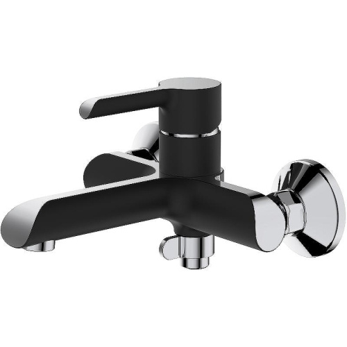 Cмеситель для ванны и душа Haiba HB60805-7 настенный черный/хром